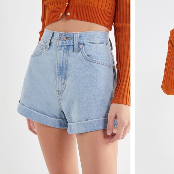 levi's high rise mom shorts not kidding